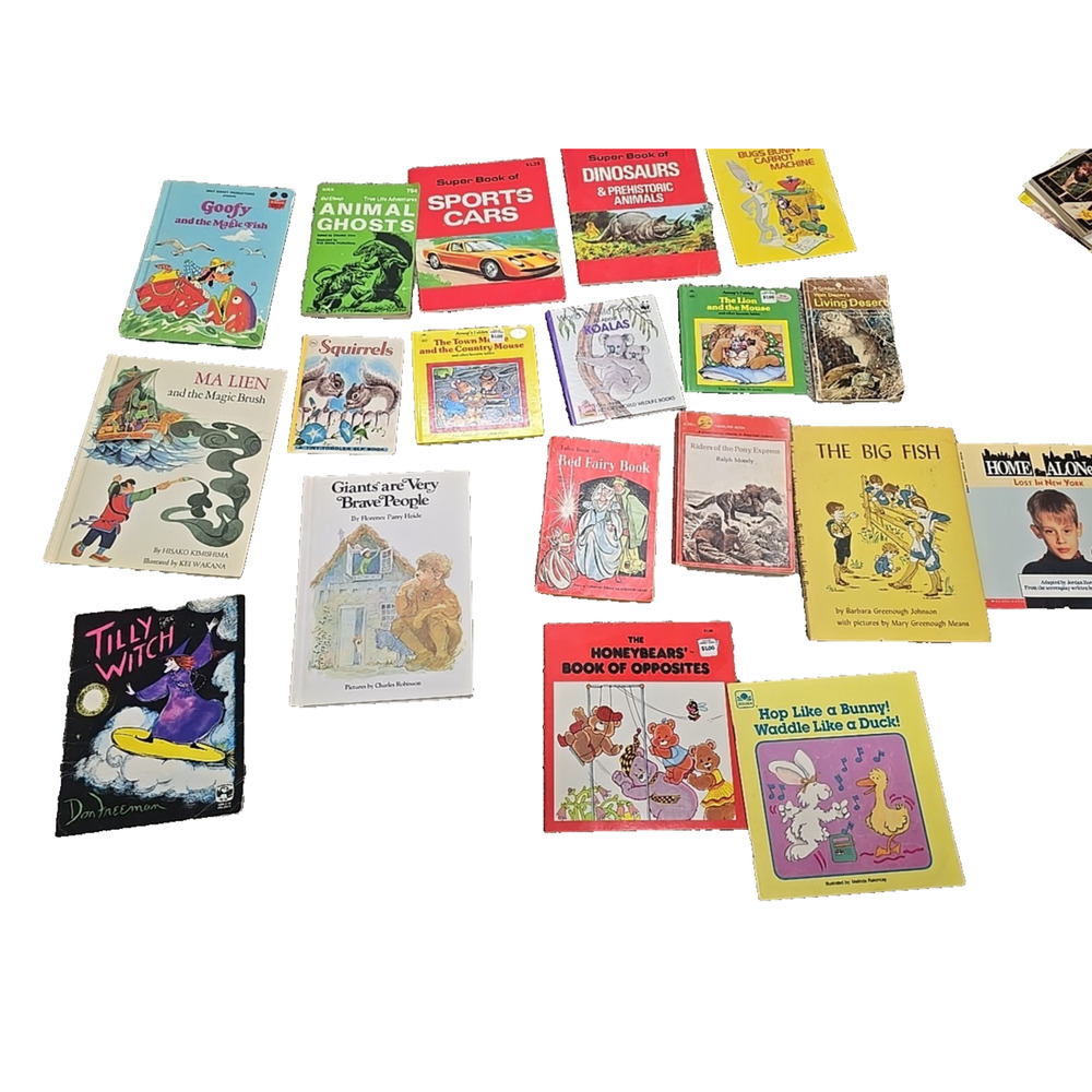 Lot of 19 Vintage Mixed Authors Paperback & Hardcover Children's Story Books